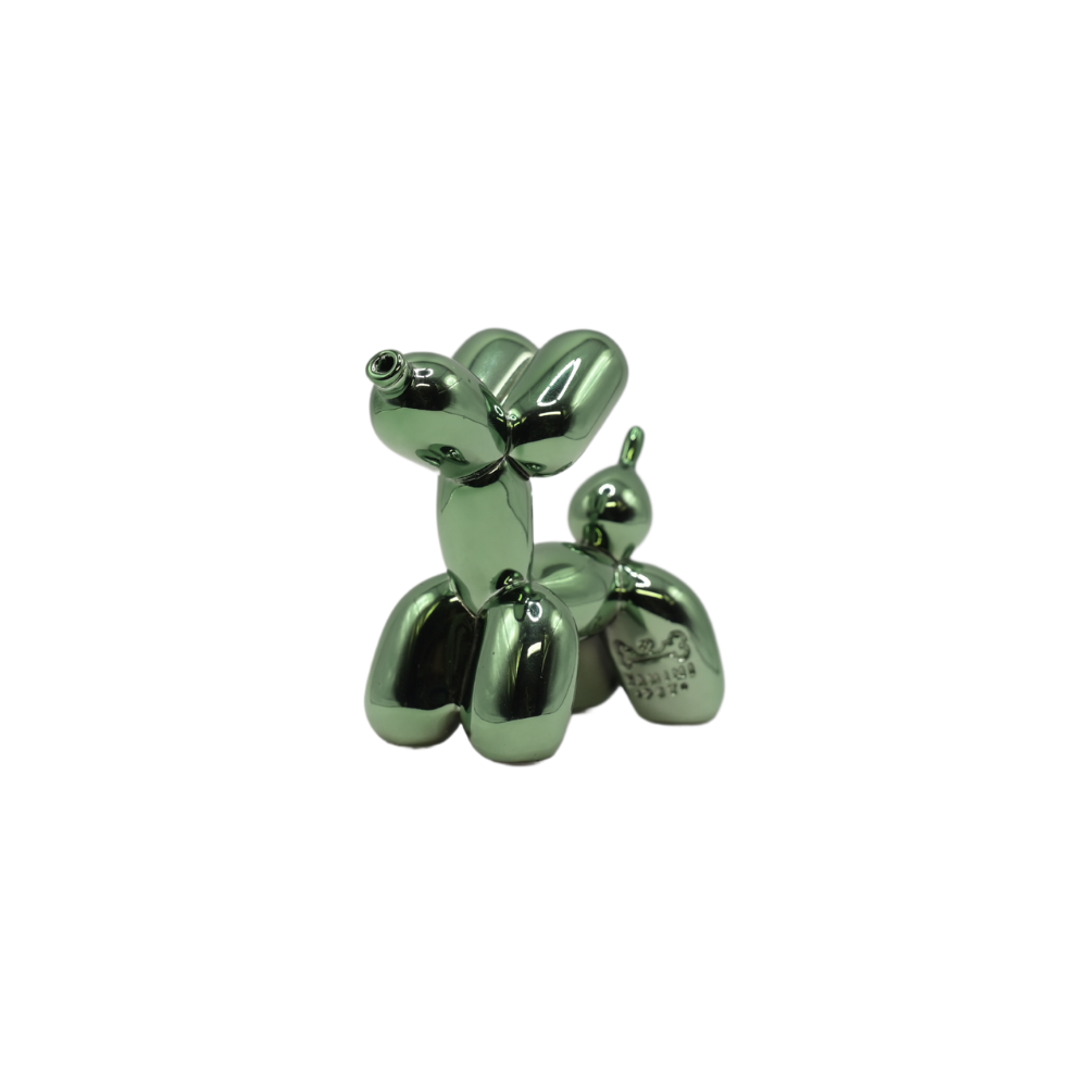 Mamime pet - staua cane palloncino in piedi verde 8cm