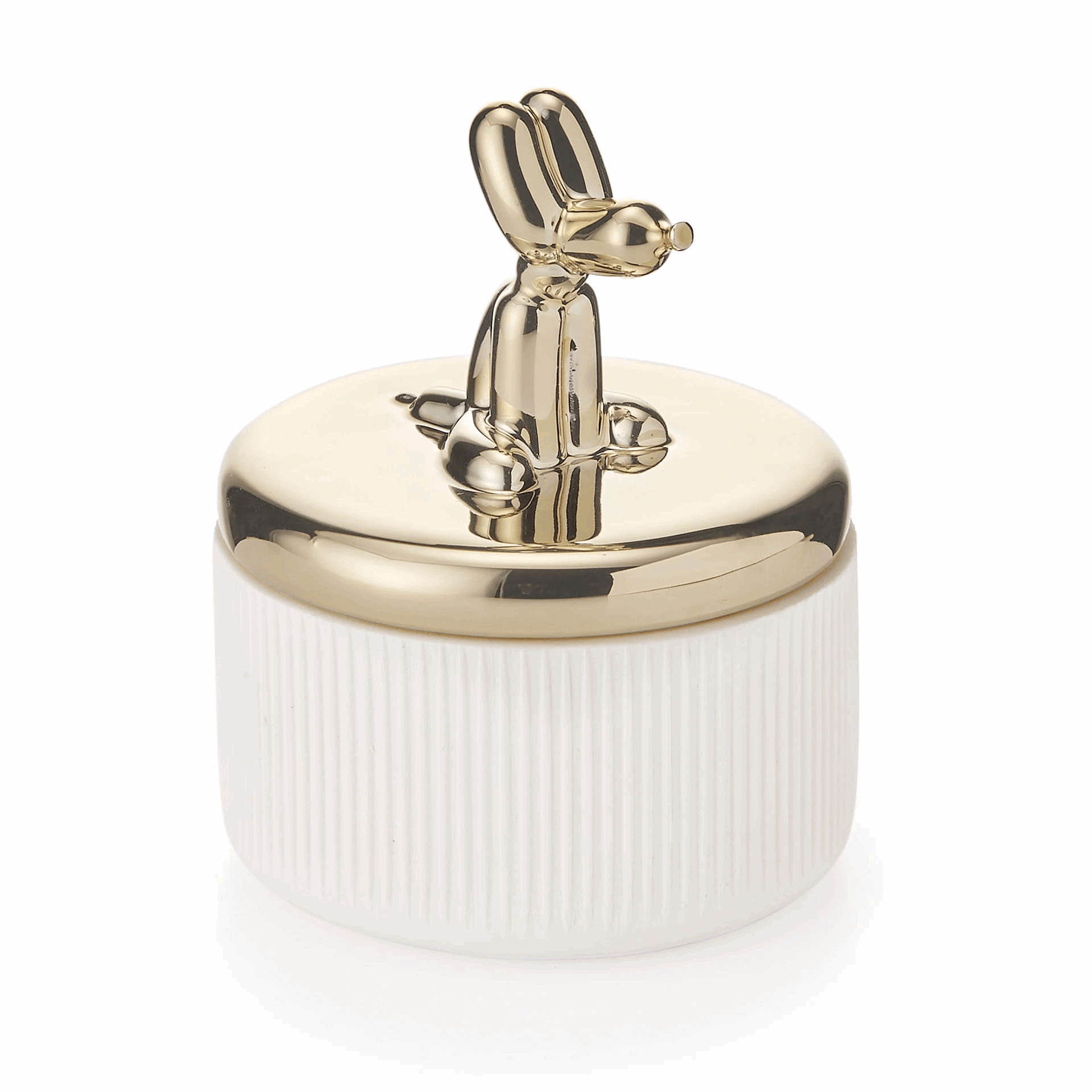 Cofanetto Cane Palloncino Seduto - platino