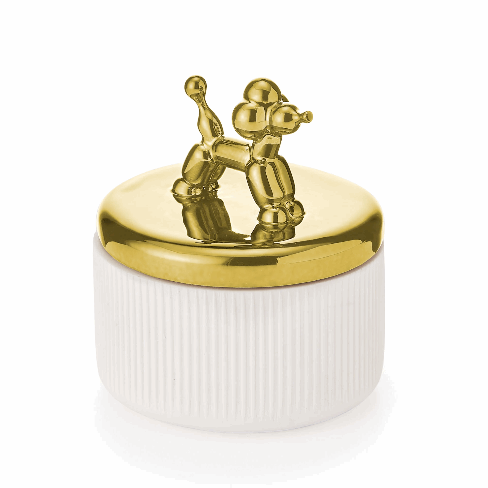 Cofanetto Barboncino Palloncino in Piedi - oro