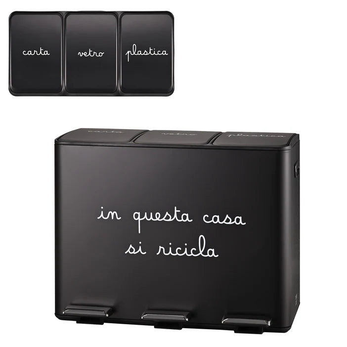 Simple day - Pattumiera In questa casa si ricicla 61x37xh47cm