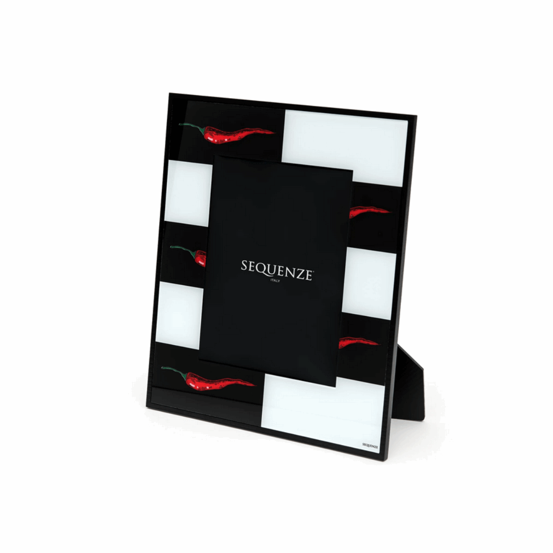 Portafoto linea peperoncino bianca e nera