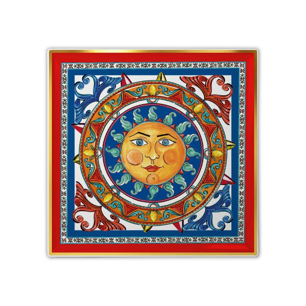 Baci Milano - Vassoio Gourmet in Porcellana Sole Mio 11x11cm