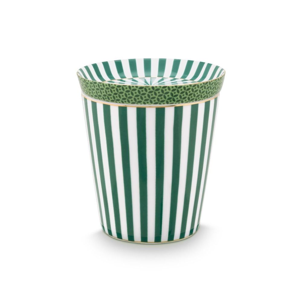 Pip Studio - Royal Stripes Tazza con Punta Tè Verde porcellana - 230 ml
