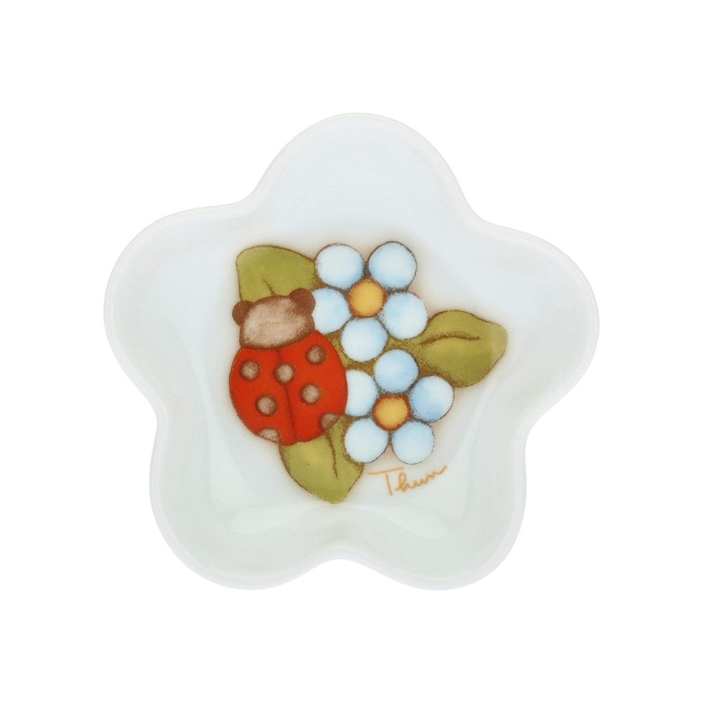Thun - poggia bustina tè/tisane a forma di fiore in porcellana linea Country 9x9x2 h cm