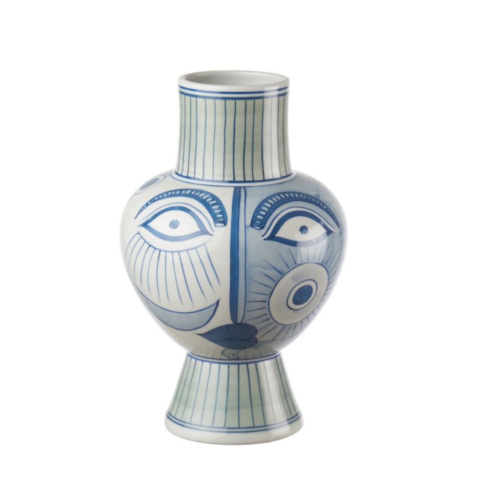 L'oca nera - vaso basso in porcellana senza manici Ø20cm x 32cm h