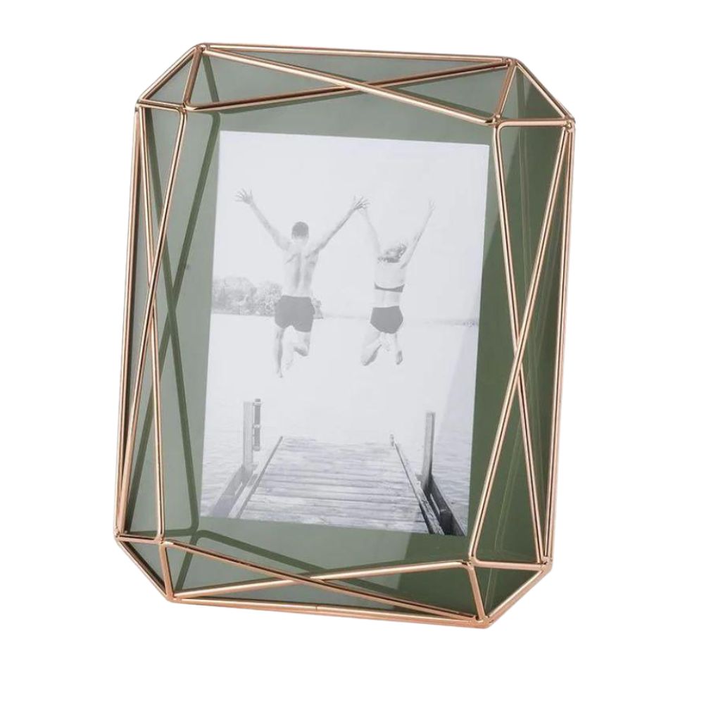 L'oca nera - cornice portafoto rettangolare vetro e metallo verde 20.5cm × 25.5cm