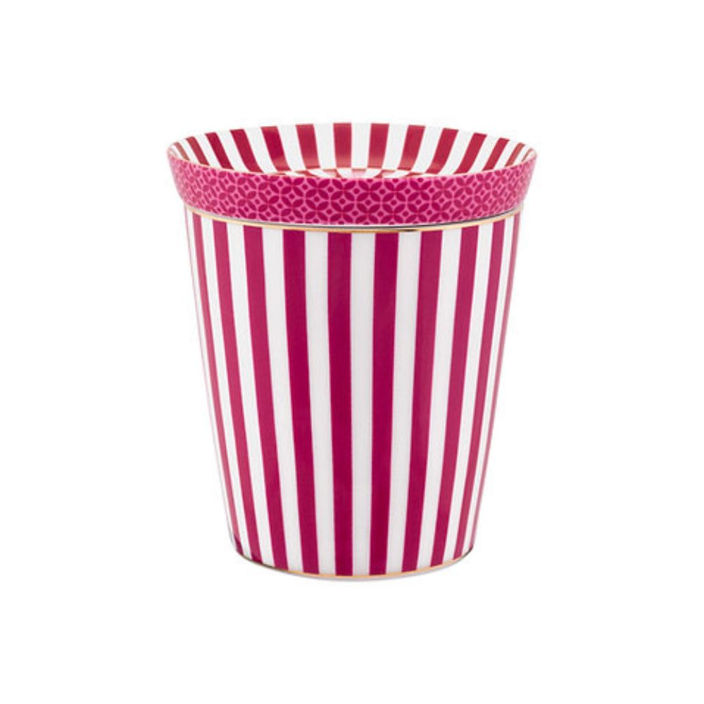 Pip Studio - tazza senza Manico in porcellana Righe e Mini Piattino Rosa - Mugs & Match 230 ml