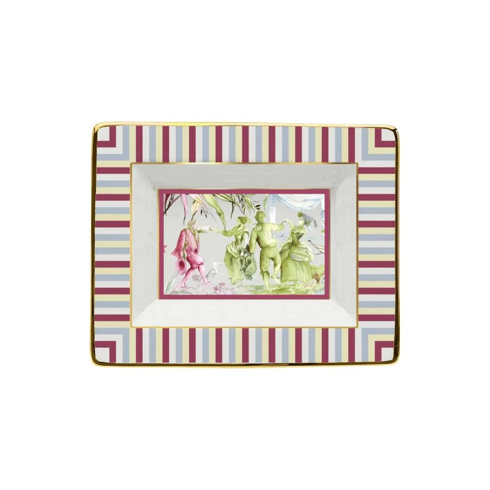 BACI MILANO - Svuotatasche in porcellana rettangolare Firenze 15,5 x 19,5 cm