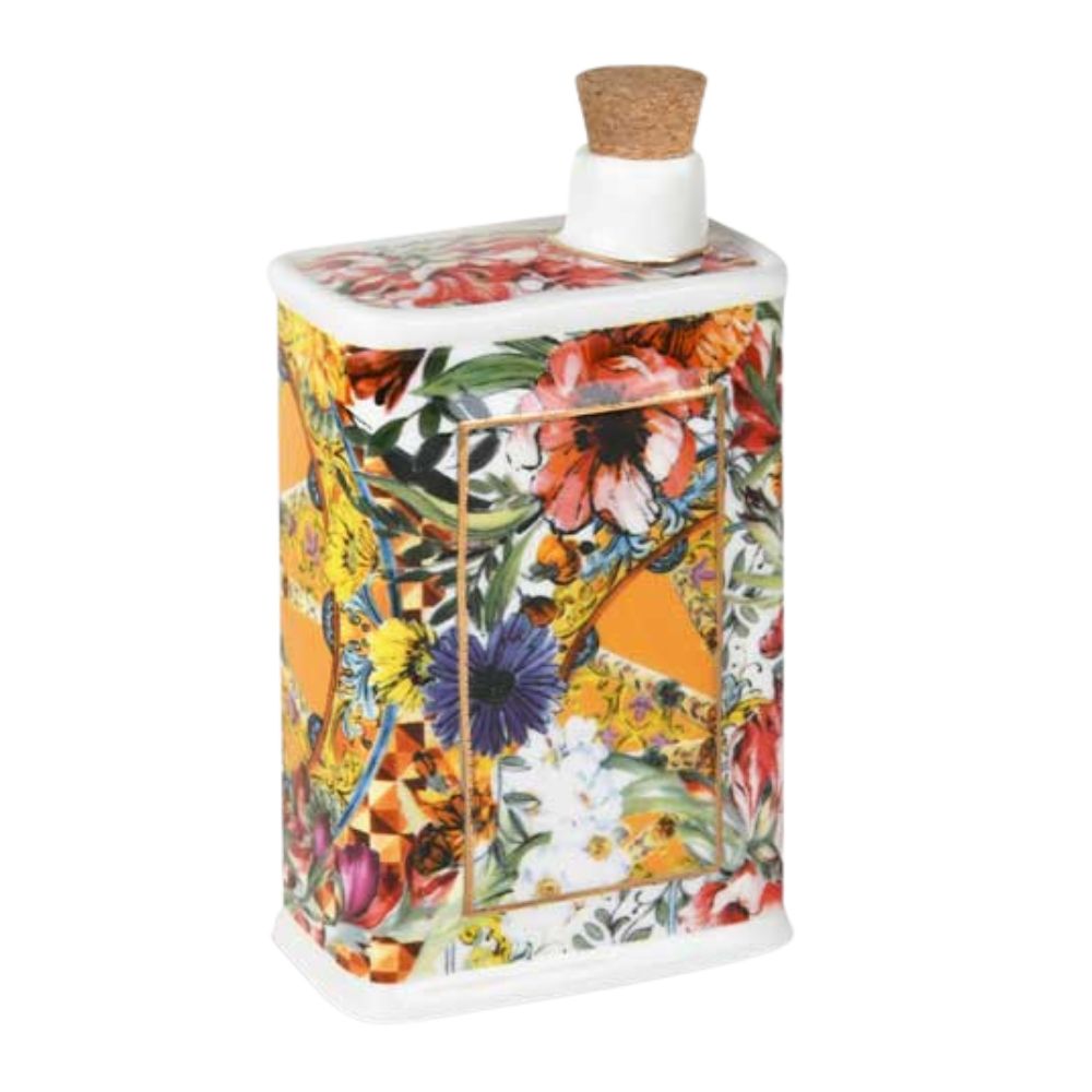 Baci Milano - Oliera Bottiglia per Olio piccola in Porcellana Coral 9cm