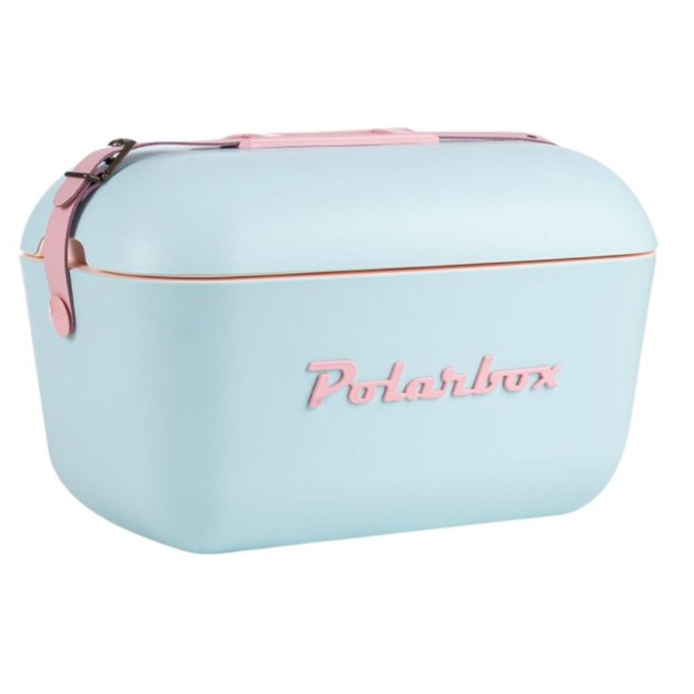 Polarbox - borsa frigo portatile retro vintage azzurra 20L