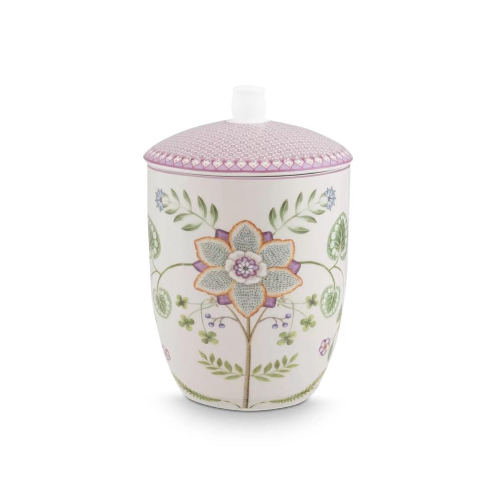 Pip Studio - Barattolo portaoggetti Lily&Lotus bianco in porcellana 1,5 litri