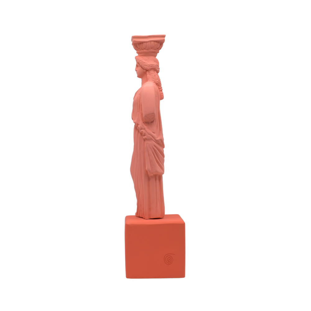 Sophia - Cariatide arancione Scultura fatta a mano