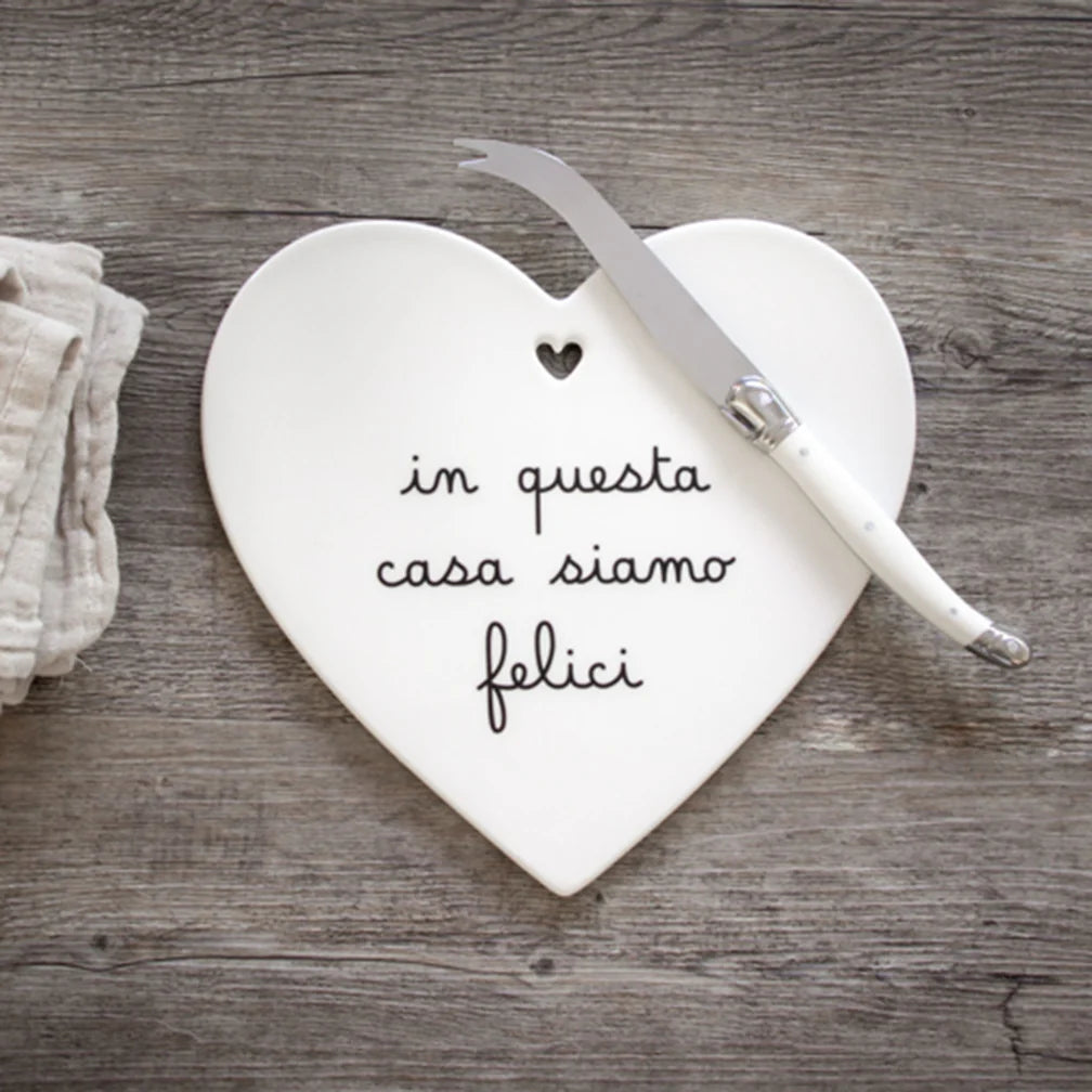 Simple day - sottopentola in grès in questa casa siamo felici 21cmx20cm