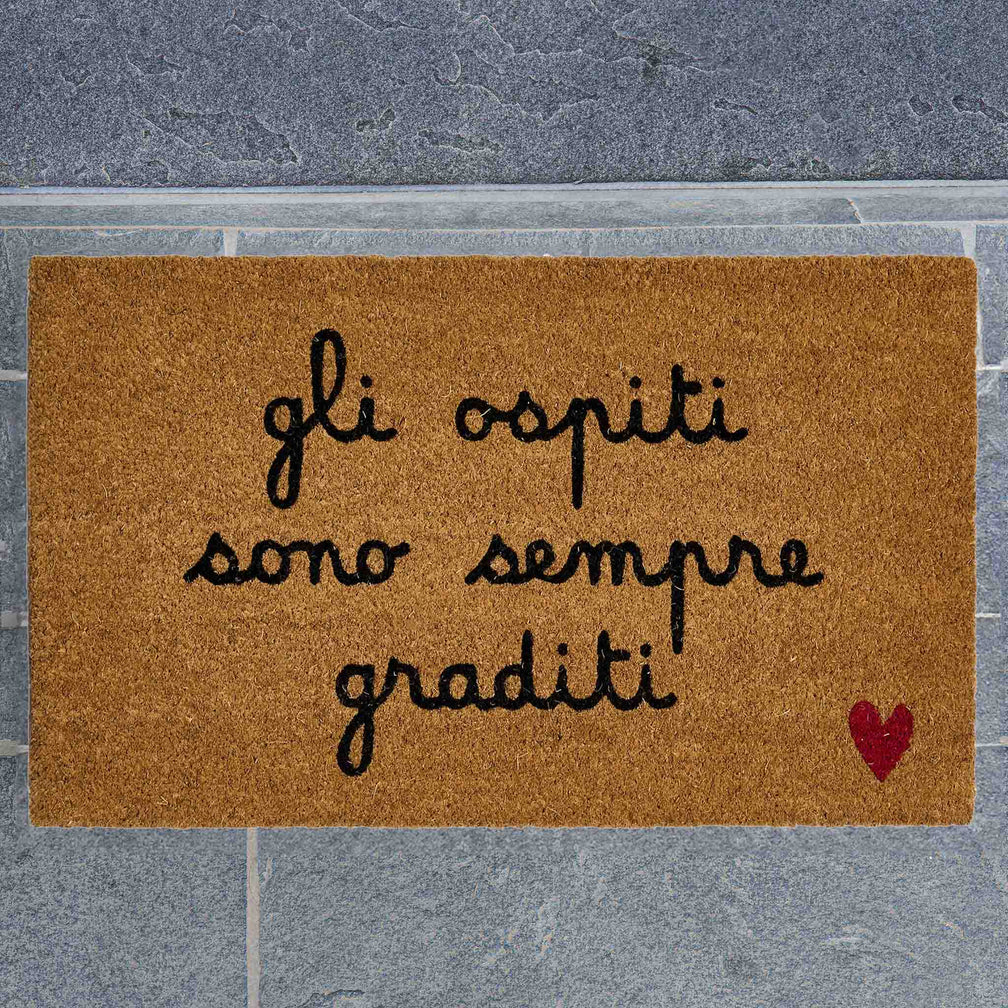 Simple day - zerbino in fibra gli ospiti sono sempre graditi 45x75cm