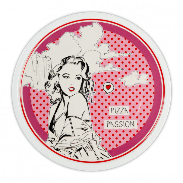 Baci Milano - Piatto Pizza in Porcellana Rosa Passion Gulp 33.5cm