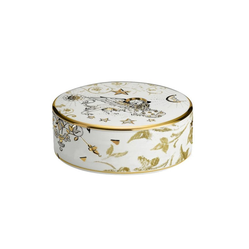 Baci Milano - scatola portaoggetti in porcellana Kosmo Leone 13cm