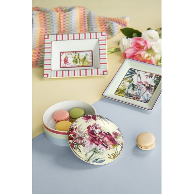 Baci Milano - svuotatasche quadrato in porcellana Firenze mini 15x15cm