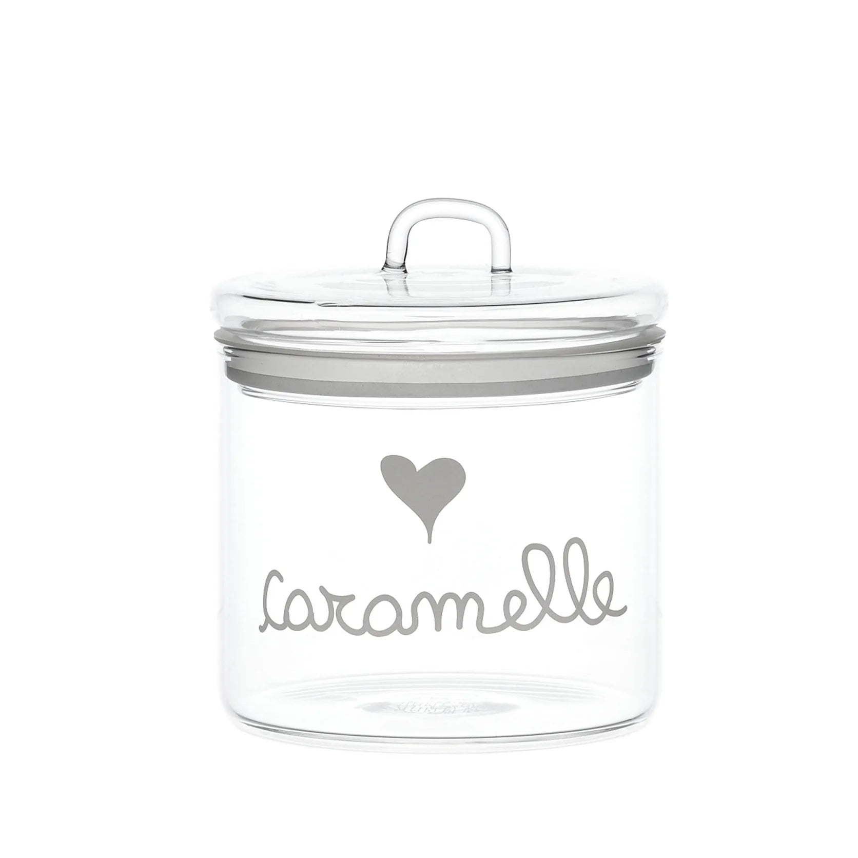 Simple day - Barattolo in vetro decoro Caramelle scritta bianca 13 cm