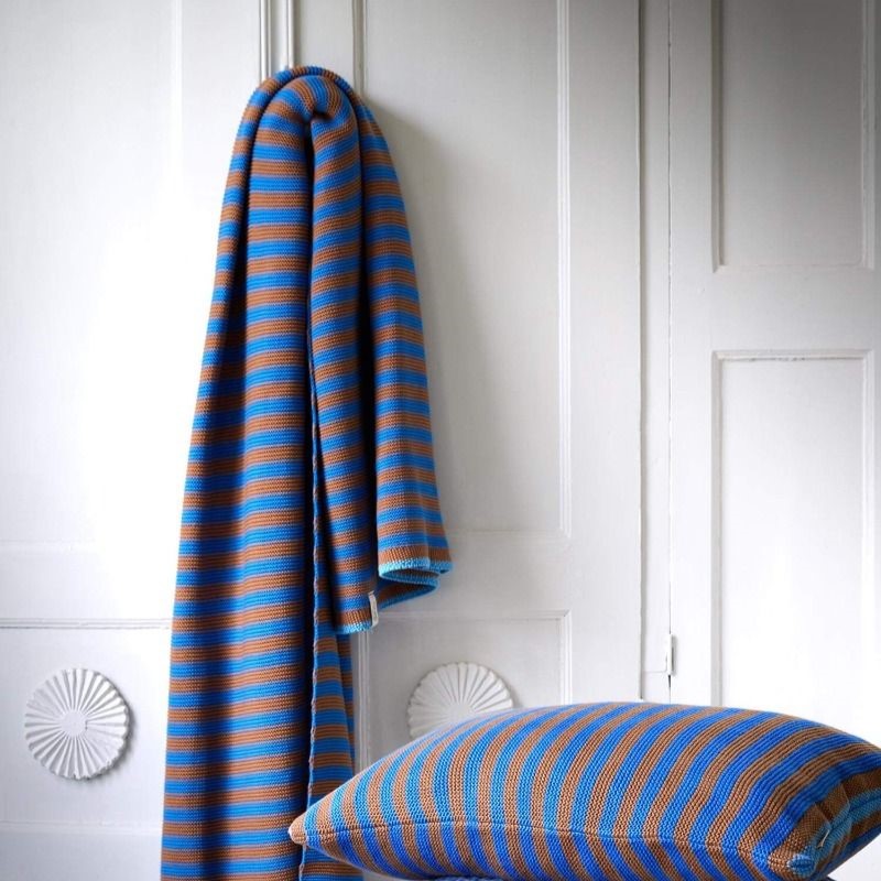 Pip Studio - plaid a maglia grossa blu collezione Bonsoir 130x170cm