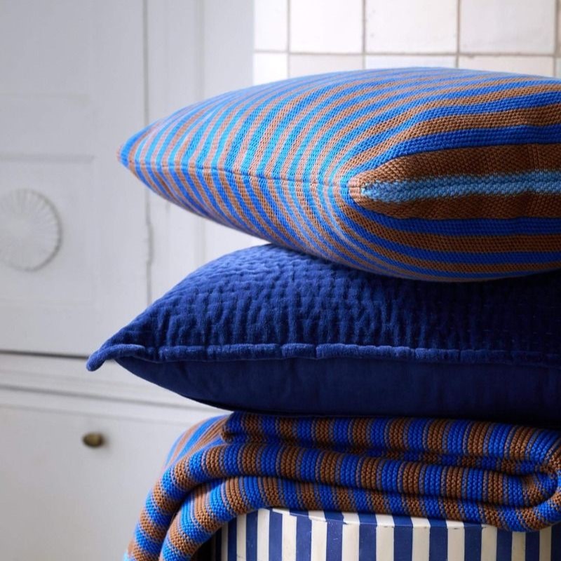 Pip Studio - cuscino a maglia grossa blu collezione Bonsoir 40cmX60cm