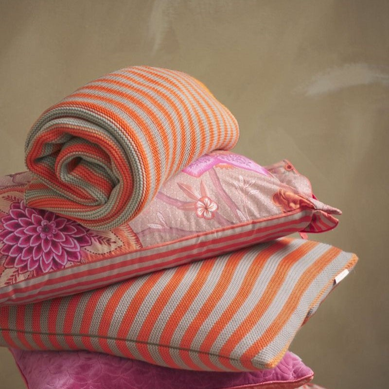 Pip Studio - plaid a maglia grossa arancione collezione Bonsoir 130x170cm