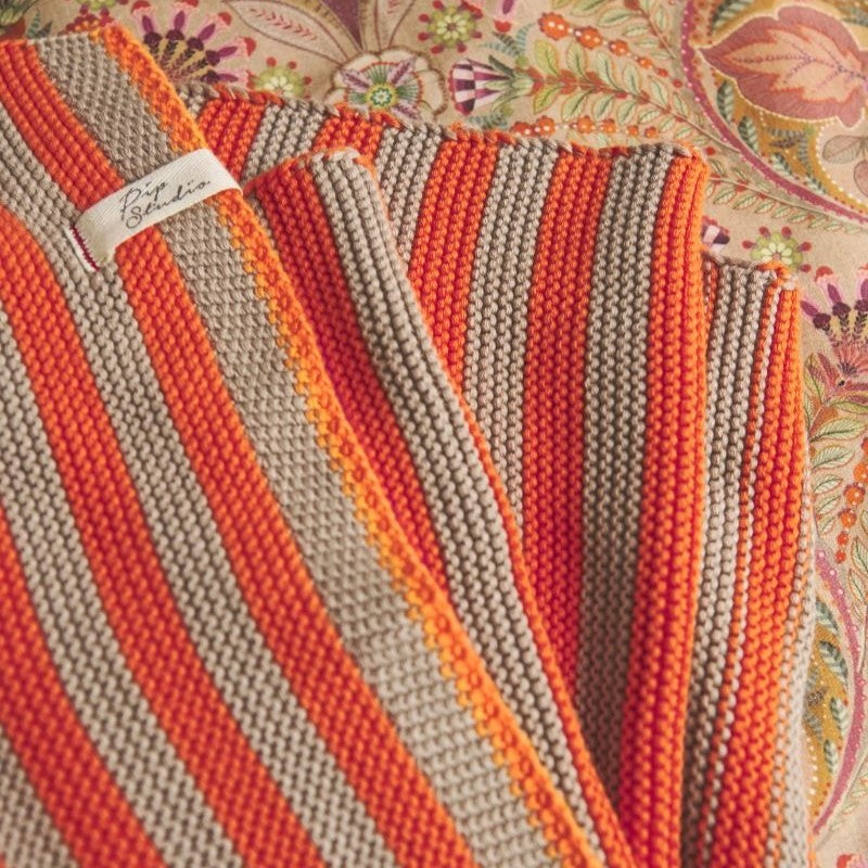 Pip Studio - plaid a maglia grossa arancione collezione Bonsoir 130x170cm
