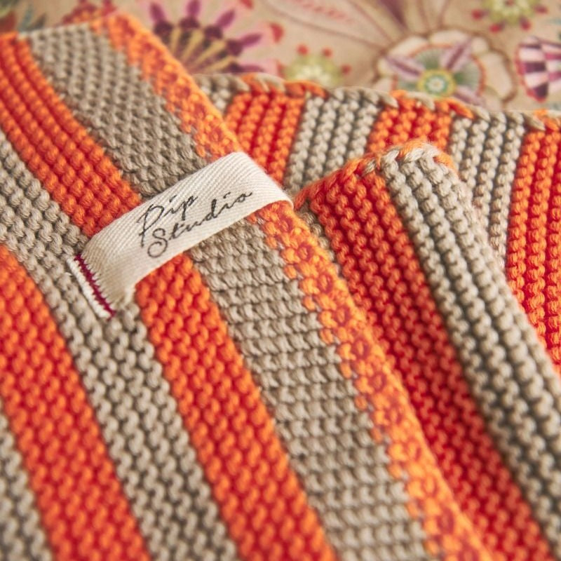 Pip Studio - plaid a maglia grossa arancione collezione Bonsoir 130x170cm