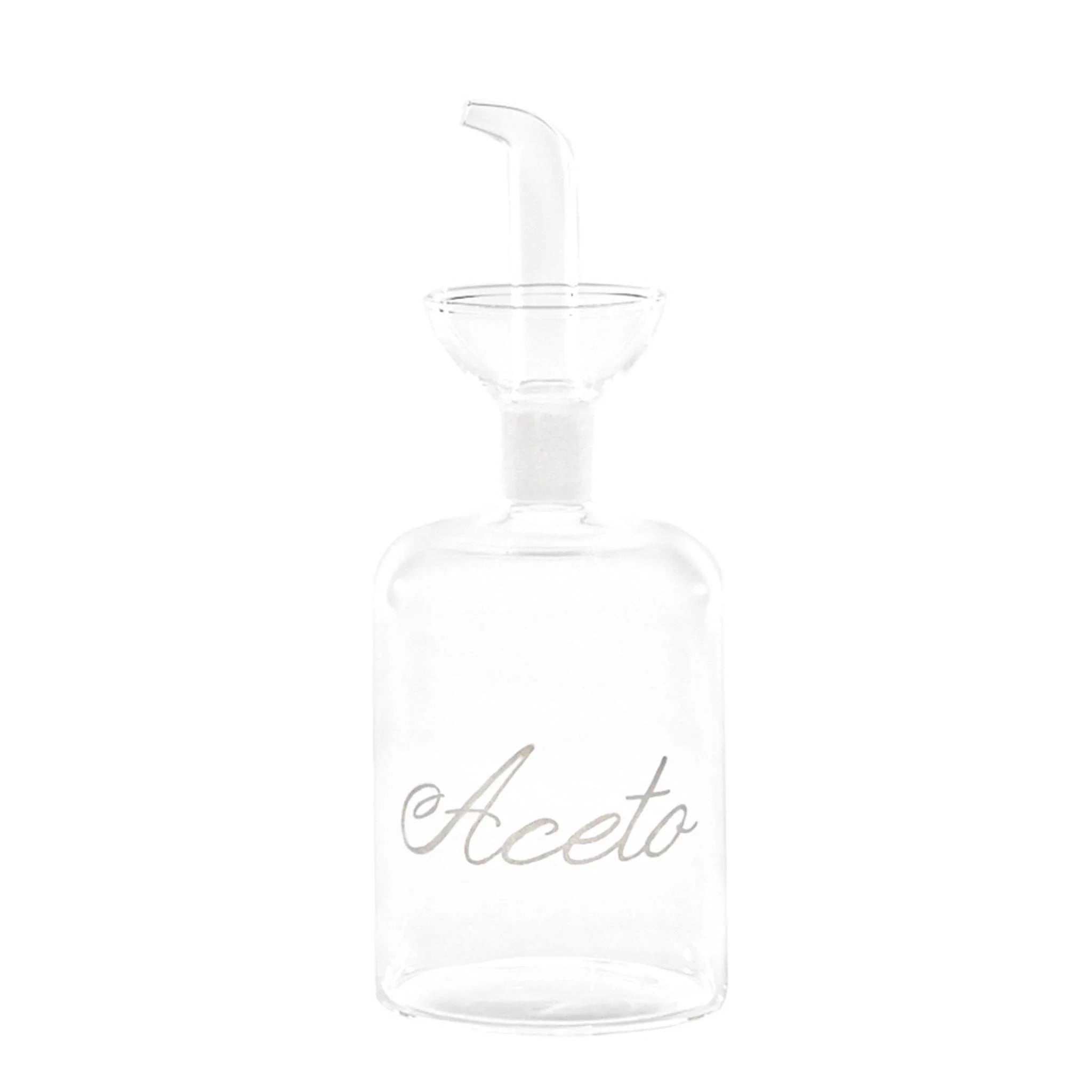 Simple day - Bottiglia in vetro decoro aceto 7,5cm x h 19cm 350ml