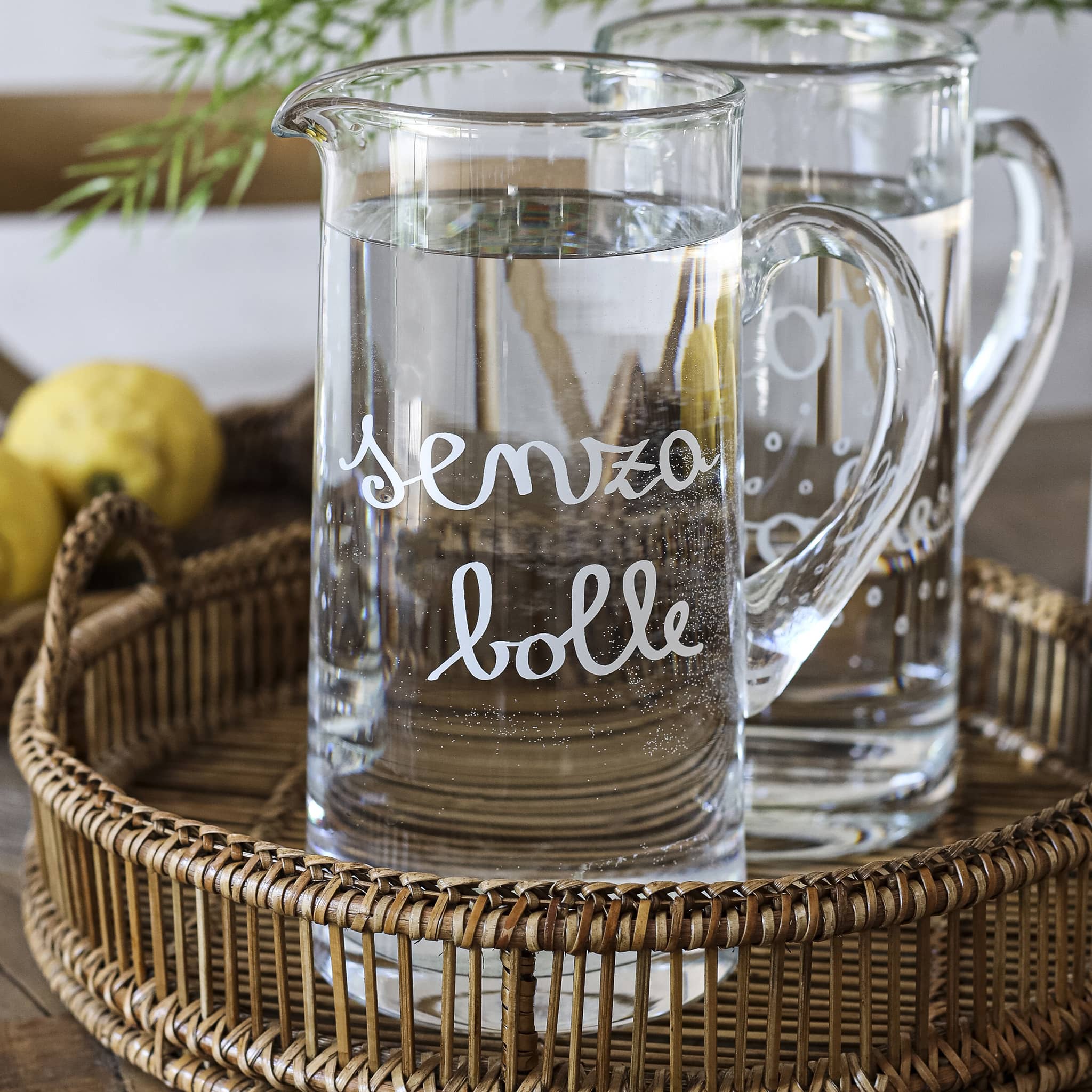 Simple day - Brocca in vetro scritta senza bolle 1,2lt