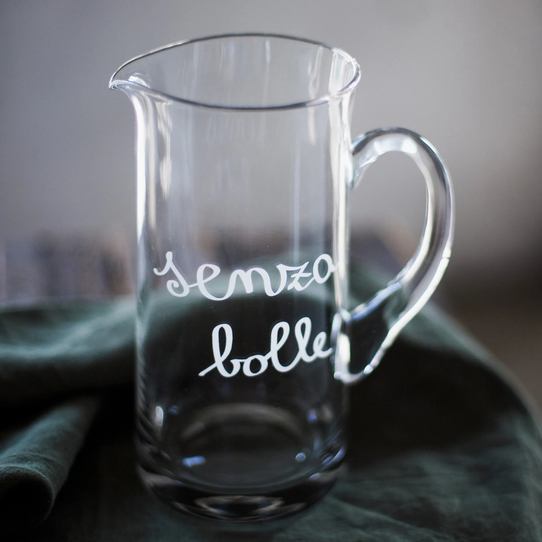Simple day - Brocca in vetro scritta senza bolle 1,2lt