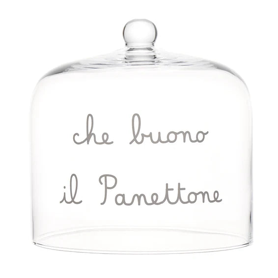 Simple day - campana in vetro decoro Che buono il panettone 24.5 cm