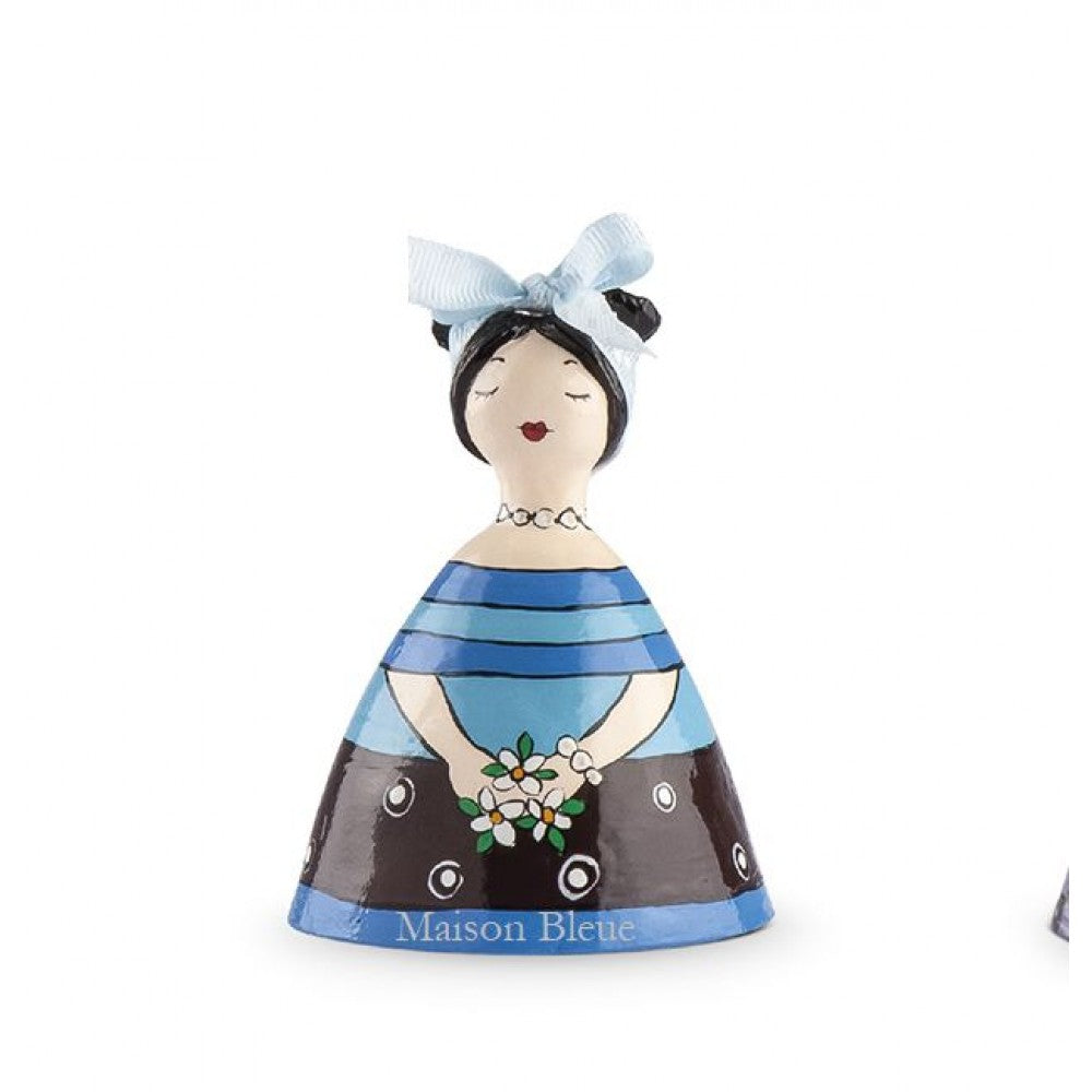 Egan - Campanella in Porcellana Le Pupazze Blu 7x11cm