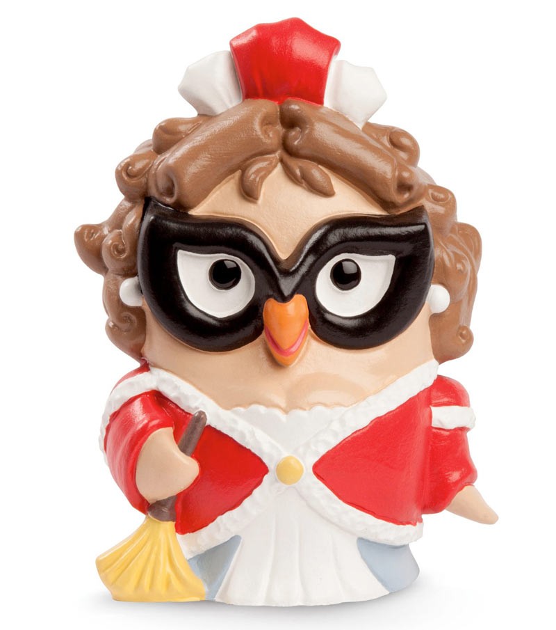 Egan - Goofi Colombina statuetta gufo in ceramica 8x10cm