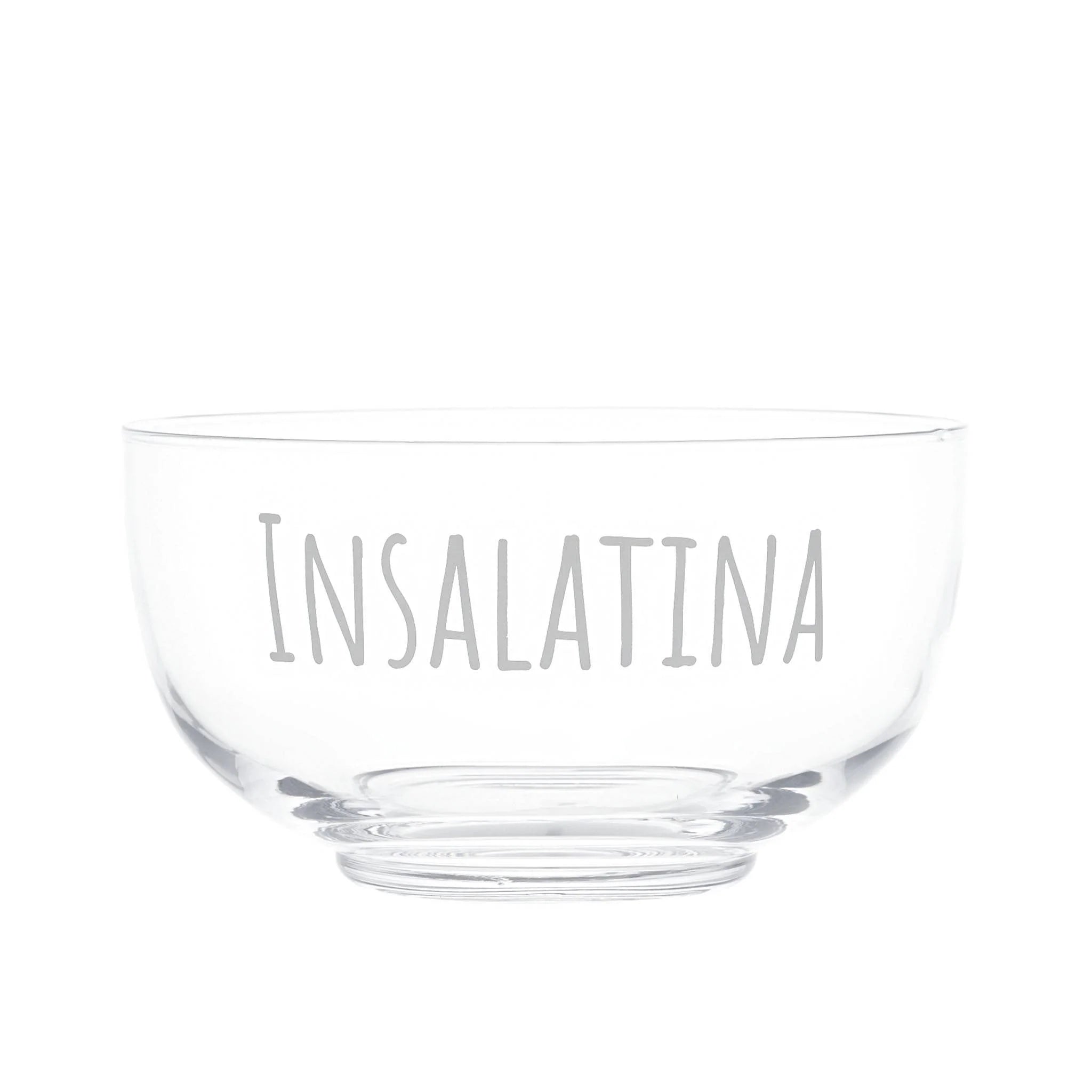Simple day - insalatiera in vetro decoro Insalatina diam. 22 cm x h 12 cm