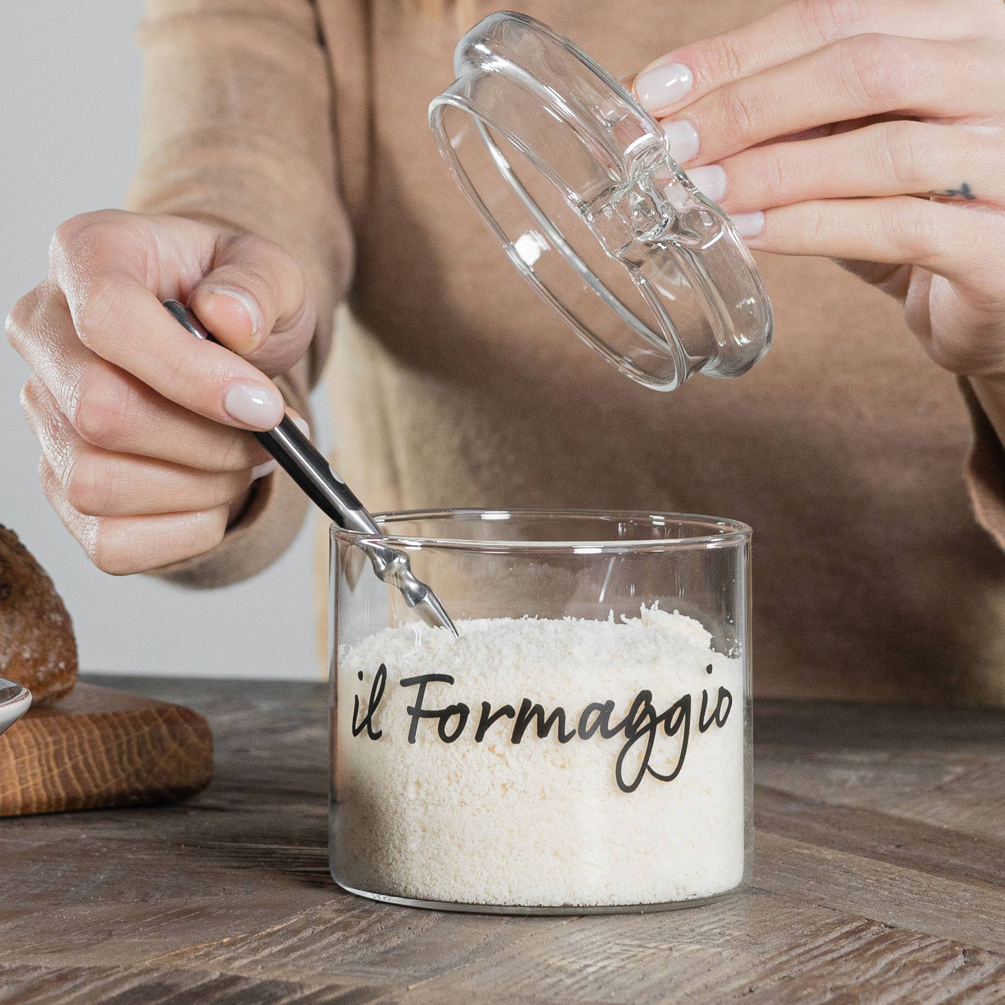 Simple day - Formaggiera in vetro Il formaggio 9cmxh11cm