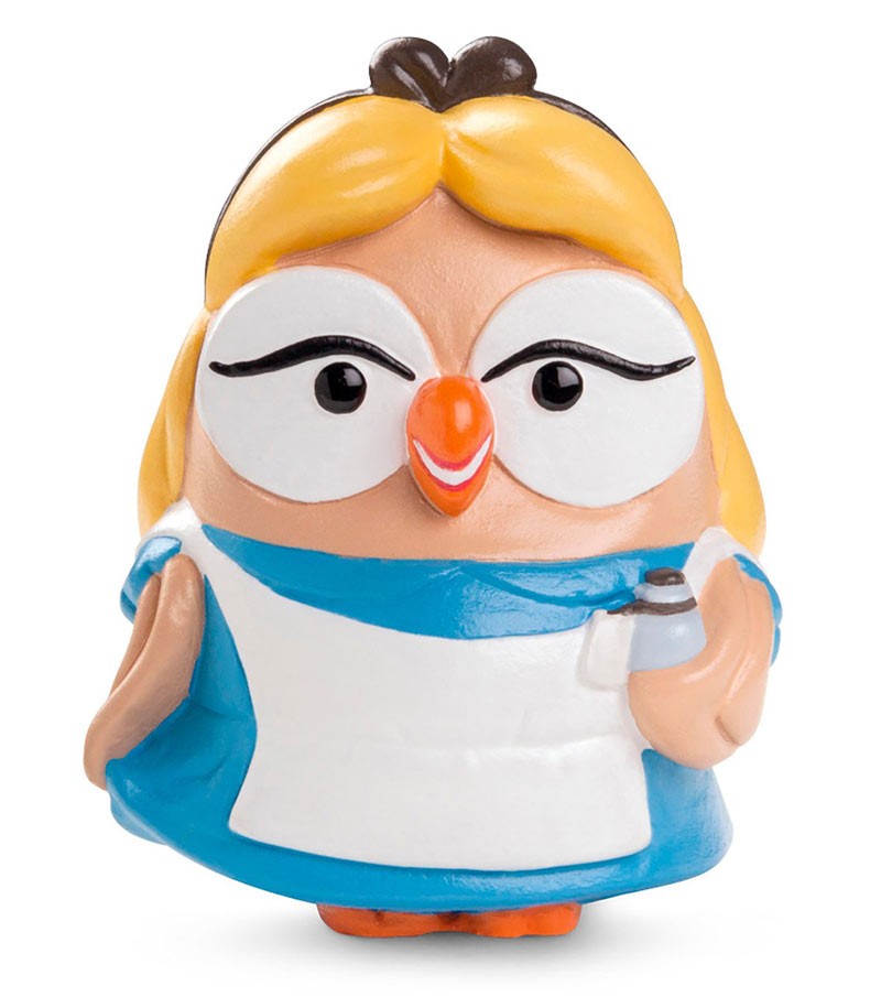 Egan - Goofi Alice nel paese delle Meraviglie statuetta gufo in ceramica 8x10cm
