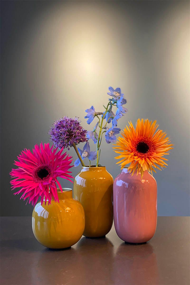 Pip Studio - Mini Vaso Ovale in metallo Rosa Antico 14 cm