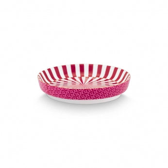 Pip Studio - Royal Dots tazza e piattino rosa scuro in porcellana 230 ml