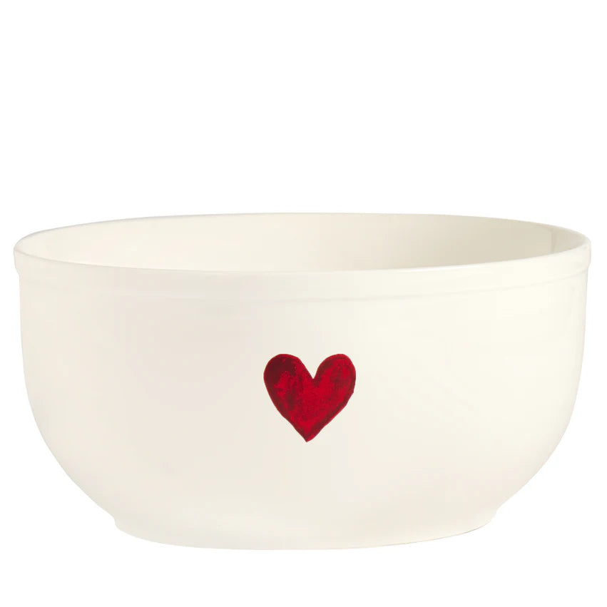 Simple day - Insalatiera in gres Cuore rosso 25cmxH12,5 cm
