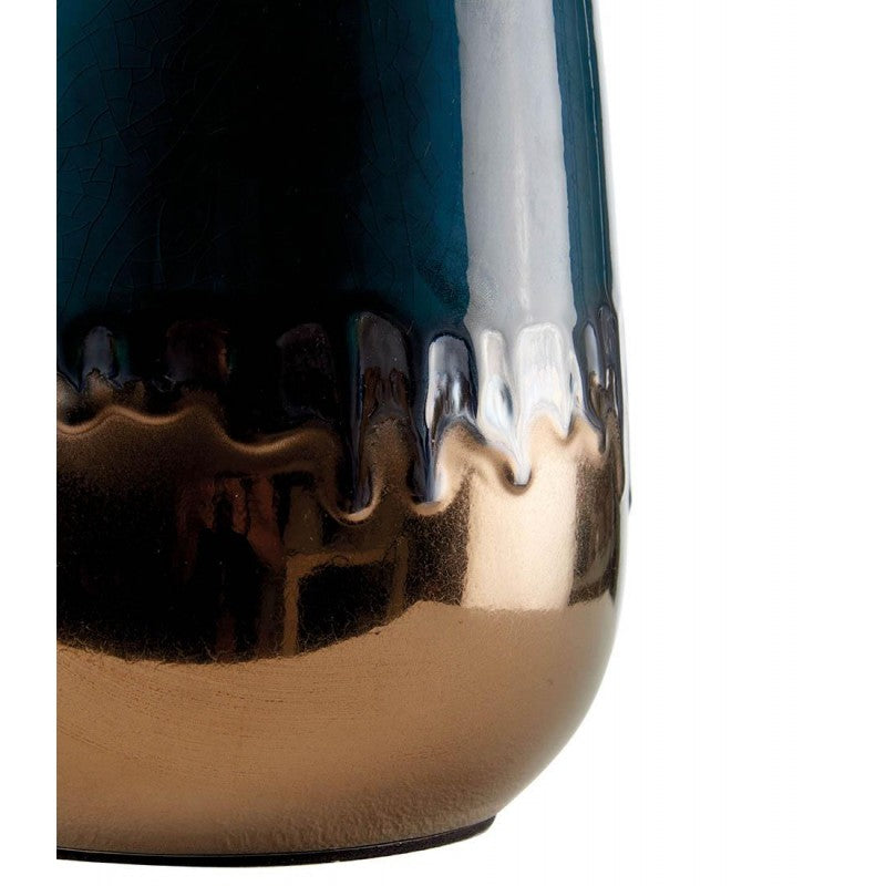 L'oca nera - lampada in stile ethno chic verde e bianca 56cmh