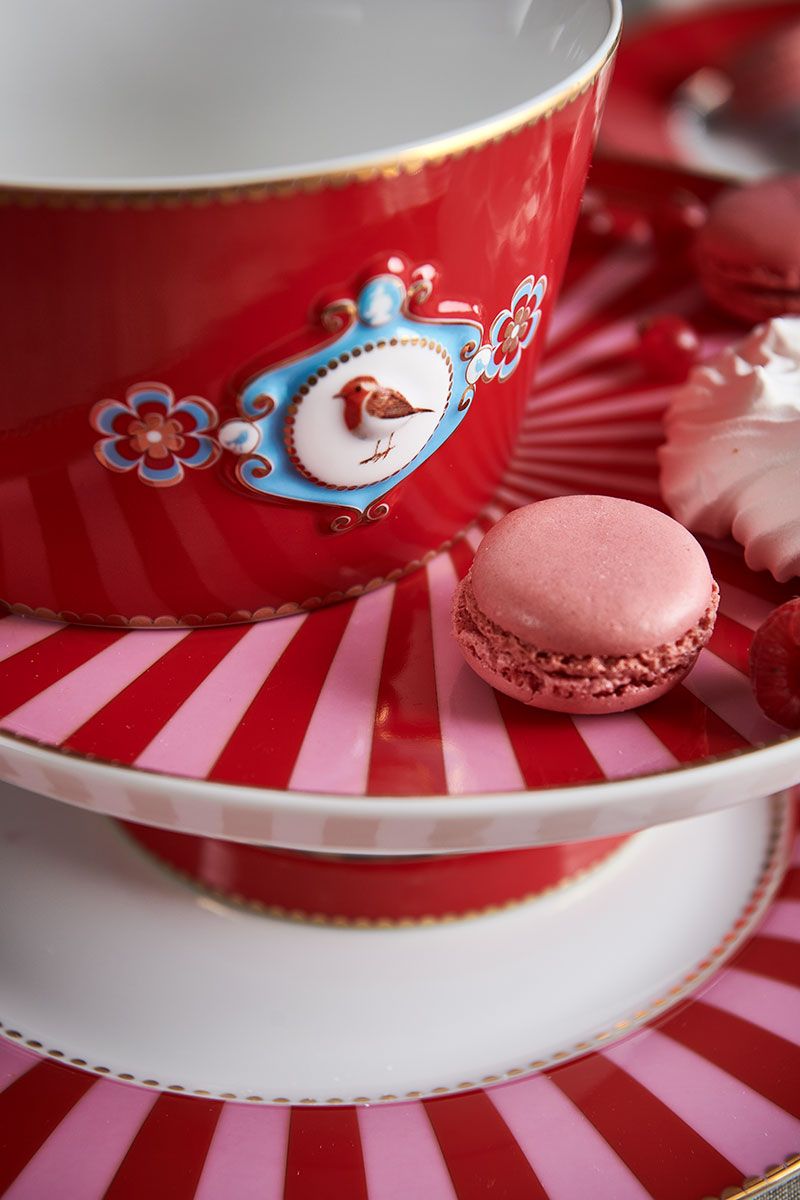 Pip Studio - Ciotola Love Birds in porcellana Rossa 15 cm