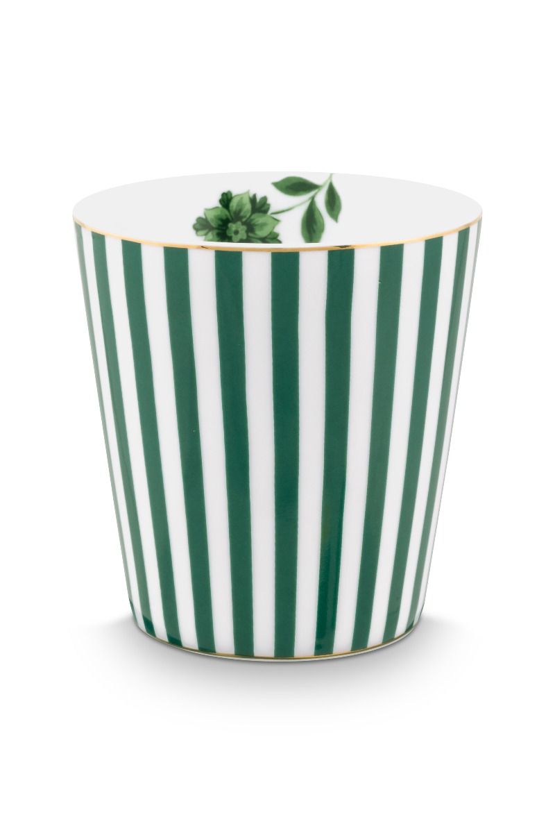Pip Studio - Royal Stripes Tazza con Punta Tè Verde porcellana - 230 ml