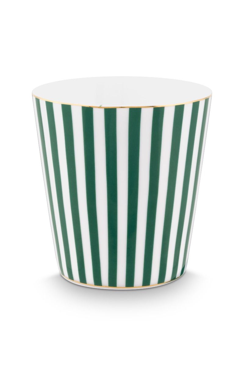 Pip Studio - Royal Stripes Tazza con Punta Tè Verde porcellana - 230 ml