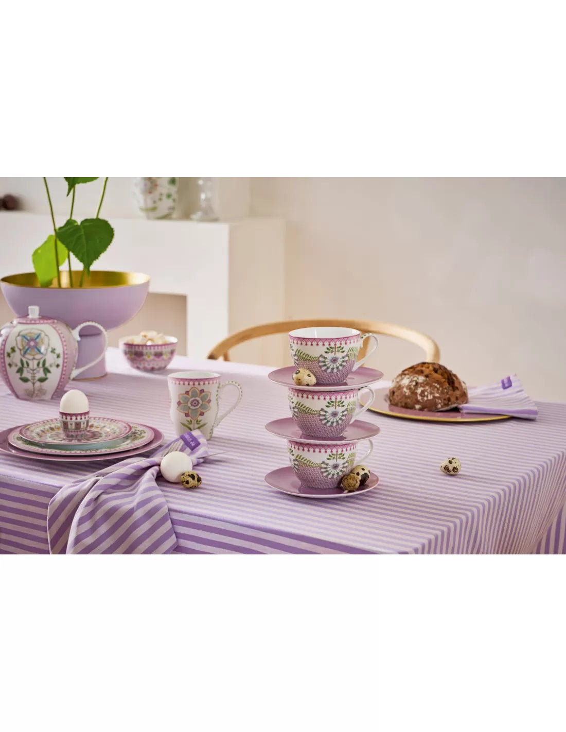 Pip Studio - Piatto Lily & Lotus Moon Delight Multi in porcellana 17 cm