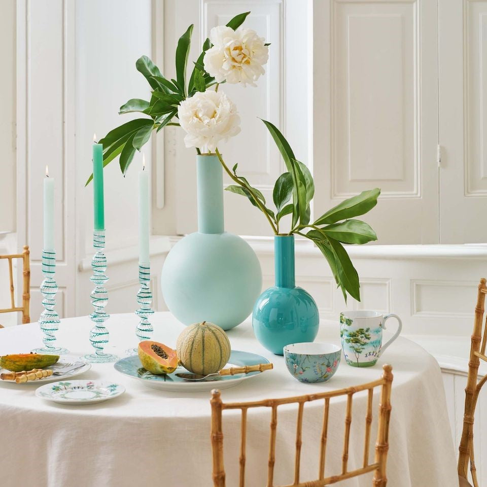 Pip Studio - vaso in metallo grande azzurro opaco 42cm