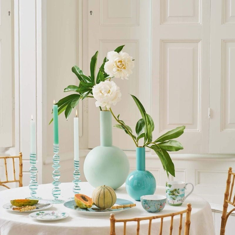 Pip Studio - vaso in metallo grande azzurro opaco 42cm