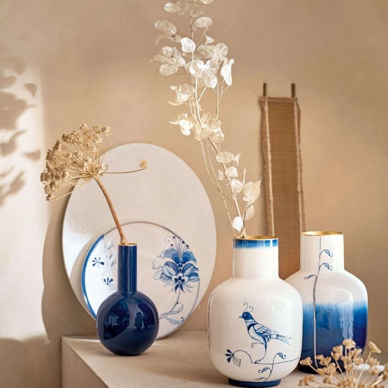 Pip Studio - Vaso in metallo Pip & The Blue Bird Dip Dye Blue 30 cm