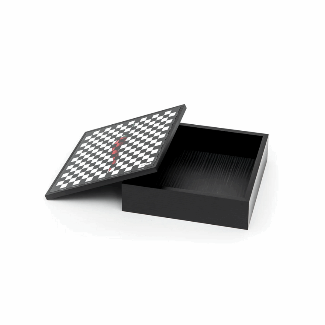 Scatola linea peperoncino bianca e nera