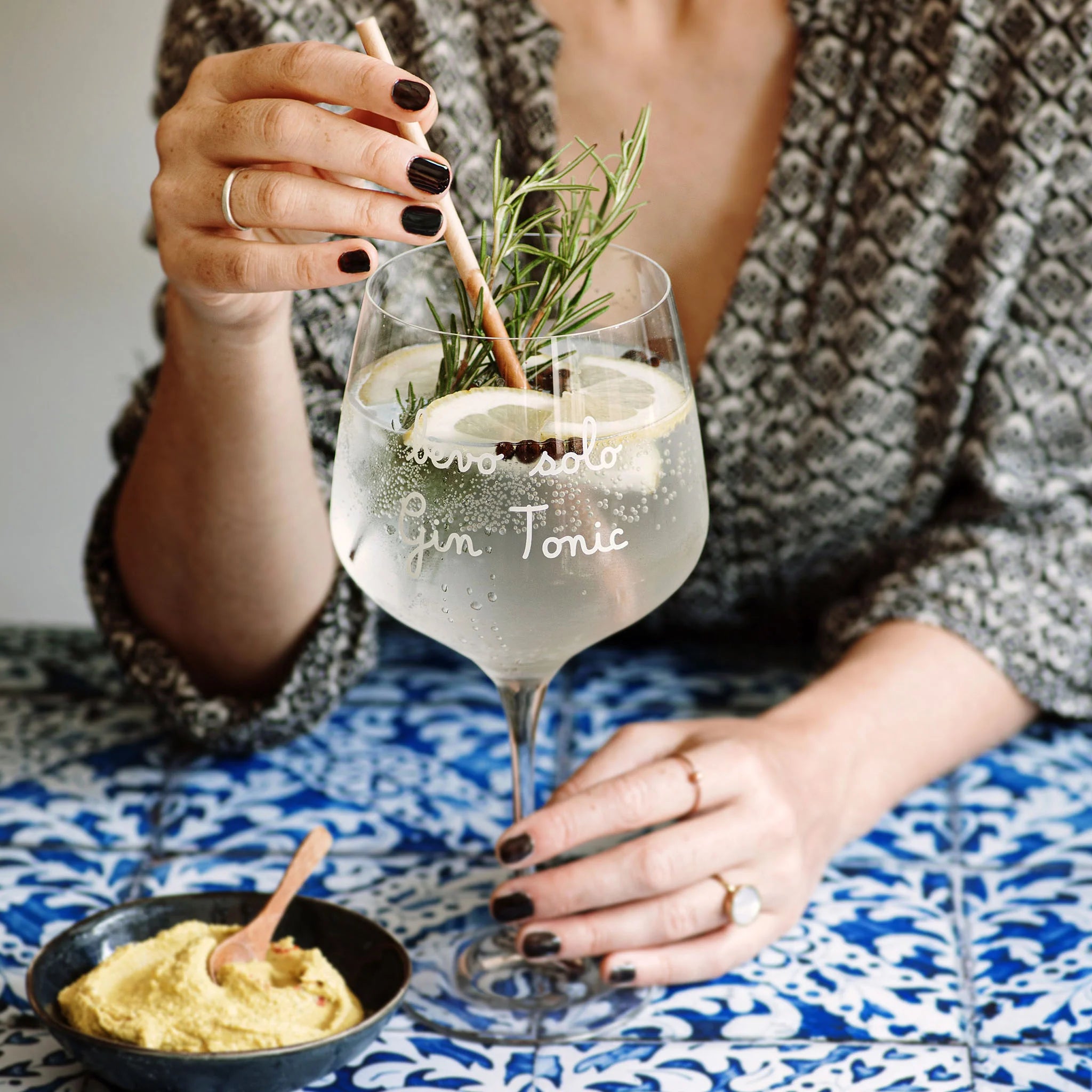 Simple day - set due calici cocktail Bevo solo gin tonic 82cl