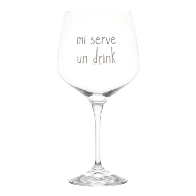 Simple day - Set 2 calici in vetro cocktail Mi serve un drink 82cl